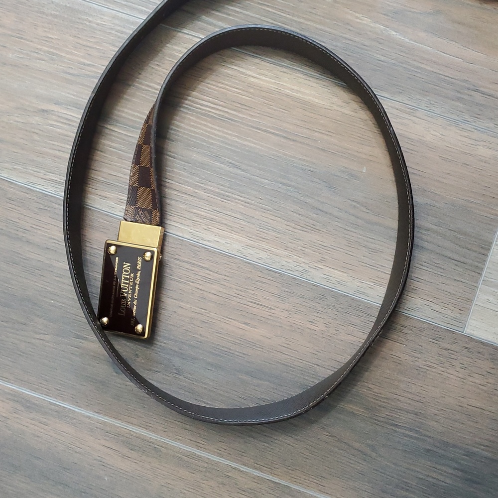Louis Vuitton Damier Ebene Belt Size 44